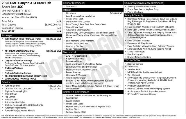 2026 GMC Canyon AT4