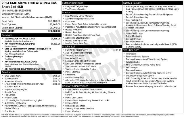 2024 GMC Sierra 1500 AT4