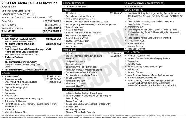 2024 GMC Sierra 1500 AT4