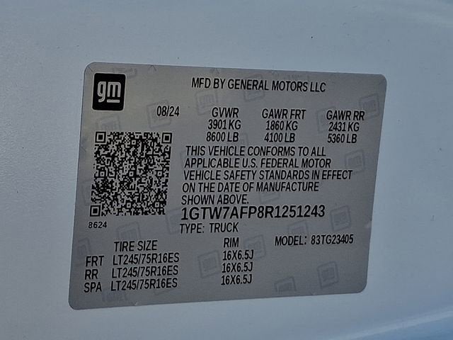 2024 GMC Savana Cargo 2500 Work Van