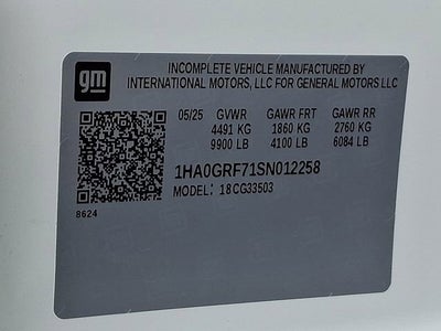 2025 Chevrolet Express Cutaway 3500 1WT