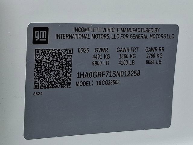 2025 Chevrolet Express Cutaway 3500 1WT