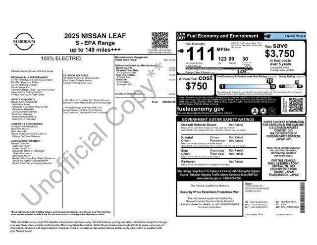 2025 Nissan LEAF S