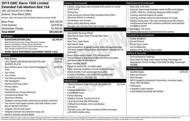 2019 GMC Sierra 1500 Limited Pickup 4D 6 1/2 ft