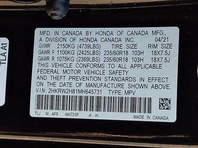 2021 Honda CR-V AWD EX-L