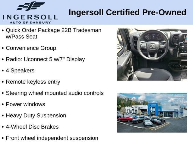 2025 RAM ProMaster 2500 Cargo Van Tradesman High Roof 159" WB w/Pass Seat