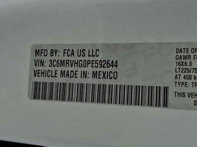 2023 RAM ProMaster Cargo Van 3500 High Roof 159" WB