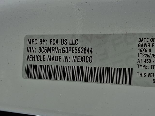 2023 RAM ProMaster Cargo Van 3500 High Roof 159" WB
