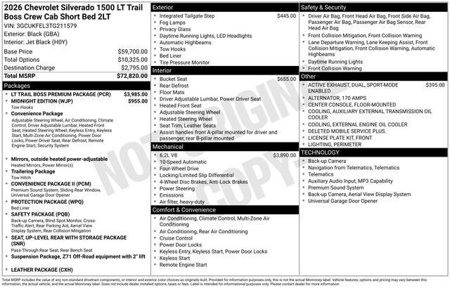 2026 Chevrolet Silverado 1500 LT Trail Boss