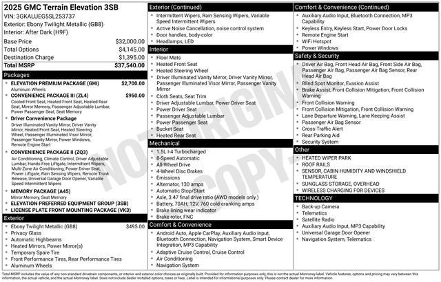 2025 GMC Terrain Elevation