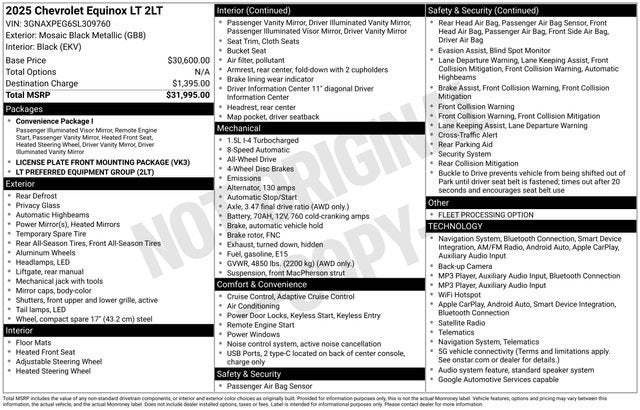 2025 Chevrolet Equinox LT