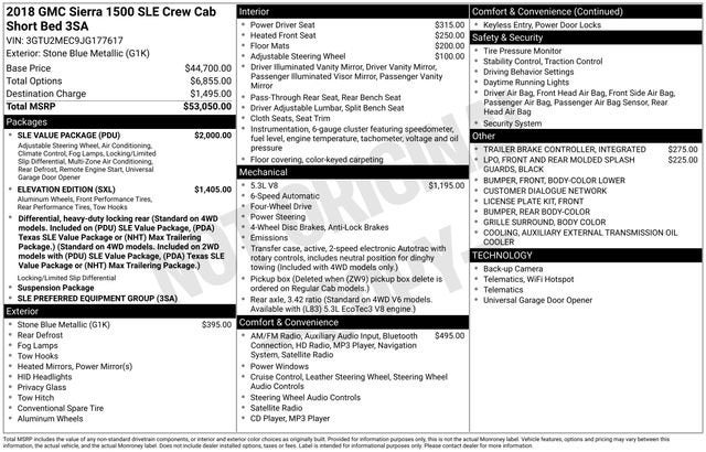 2018 GMC Sierra 1500 SLE