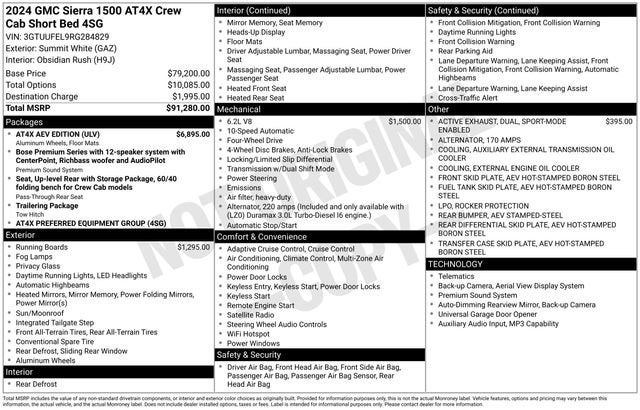 2024 GMC Sierra 1500 AT4X
