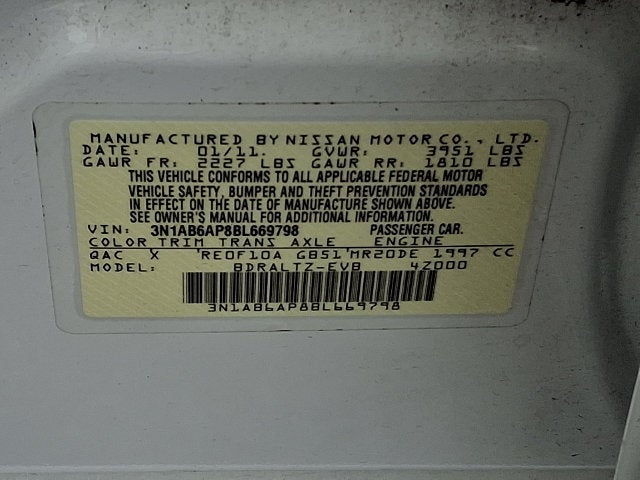 2011 Nissan Sentra 2.0 SR