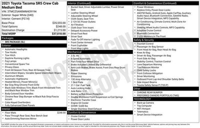 2021 Toyota Tacoma SR5 V6