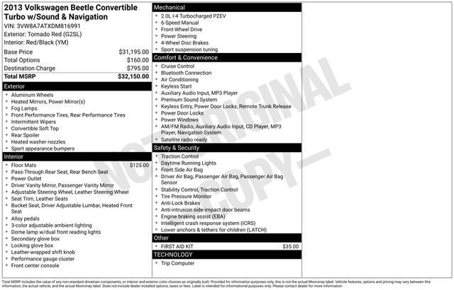 2013 Volkswagen Beetle Convertible 2.0T