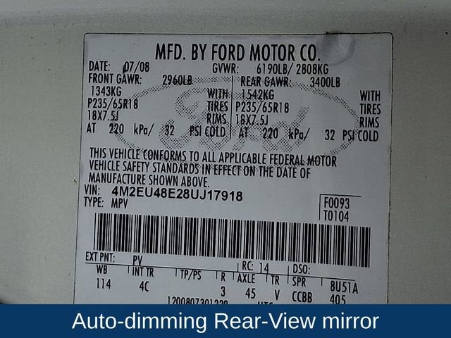 2008 Mercury Mountaineer Premier