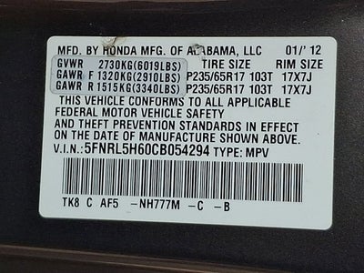 2012 Honda Odyssey EX-L
