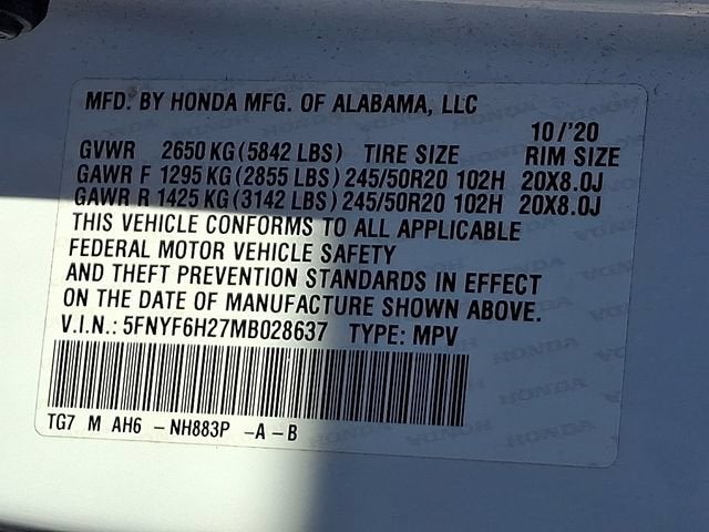 2021 Honda Pilot AWD Special Edition