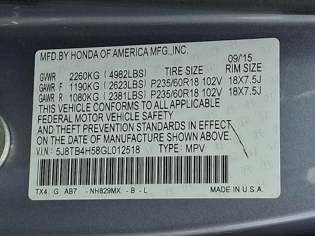 2016 Acura RDX Technology Package