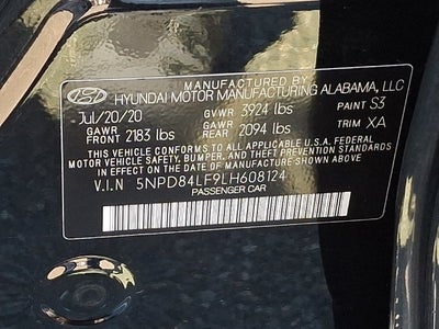 2020 Hyundai Elantra Value Edition