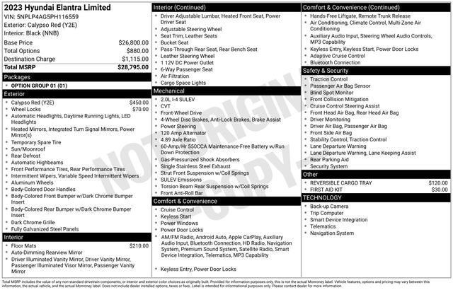 2023 Hyundai Elantra Limited