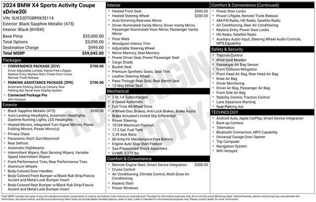 2024 BMW X4 xDrive30i
