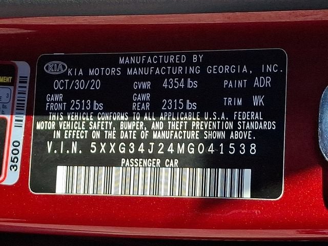 2021 Kia K5 EX