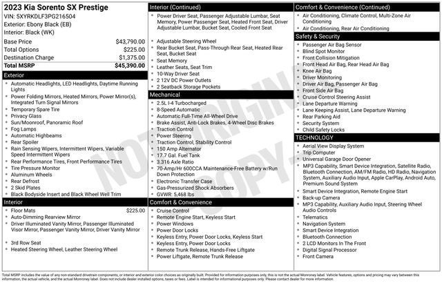 2023 Kia Sorento SX Prestige