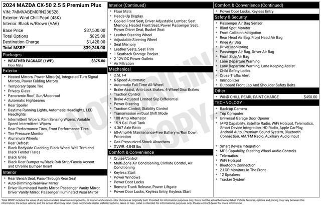 2024 Mazda Mazda CX-50 2.5 S Premium Plus