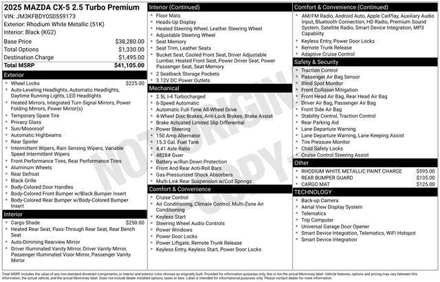 2025 Mazda Mazda CX-5 2.5 Turbo Premium
