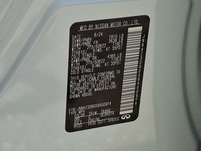 2025 INFINITI QX80 SENSORY