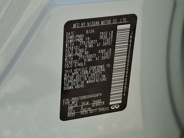 2025 INFINITI QX80 SENSORY