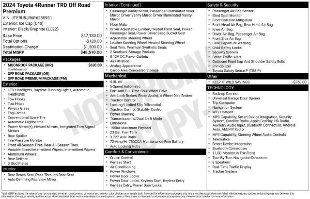 2024 Toyota 4Runner TRD Off Road Premium