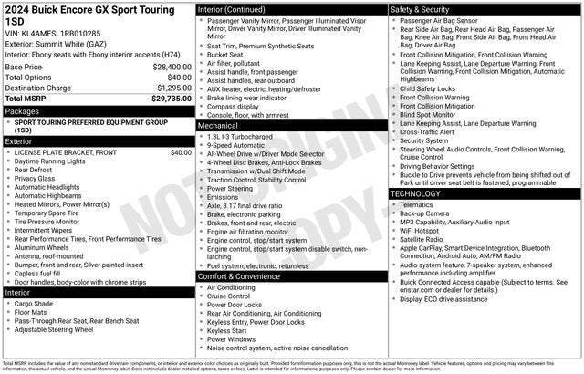 2024 Buick Encore GX Sport Touring