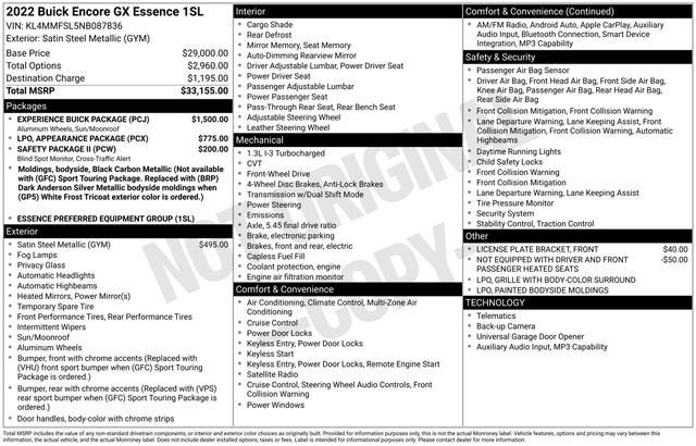 2022 Buick Encore GX Essence