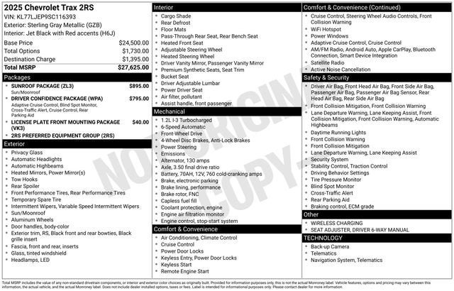 2025 Chevrolet Trax 2RS