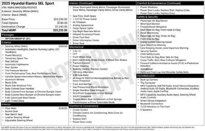 2025 Hyundai Elantra SEL Sport