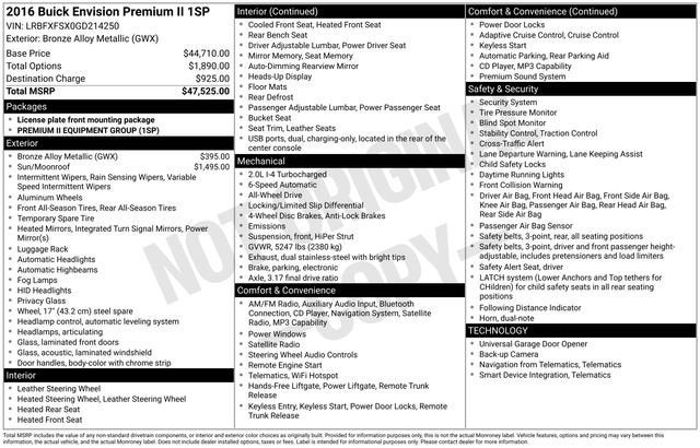 2016 Buick Envision Premium II