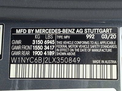2020 Mercedes-Benz G 550 4MATIC®