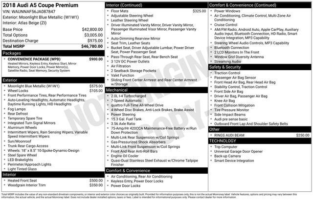 2018 Audi A5 2.0T Premium