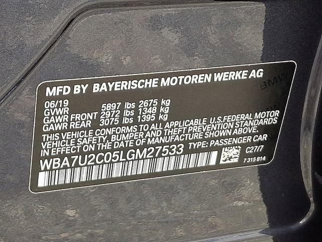 2020 BMW 750i xDrive