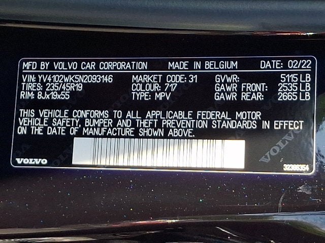 2022 Volvo V60 Cross Country T5